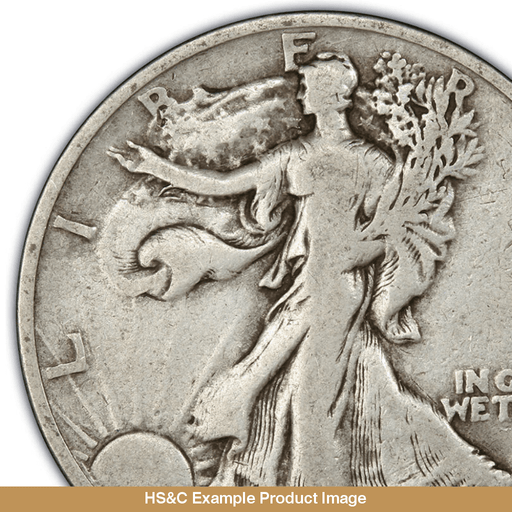 HS&C: 1917 S REV Walking Liberty Half Dollar  Average Circulated Coin