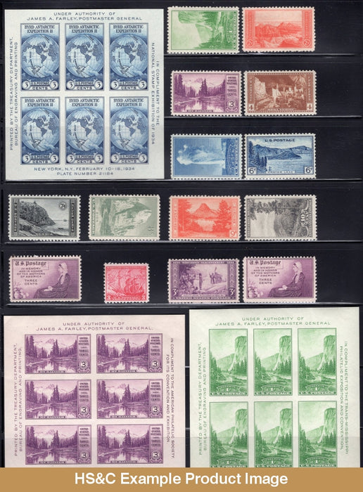 1934 Us Commemorative Stamp Year Set Mnh #735-751 F/vf Stamps Generic Sets