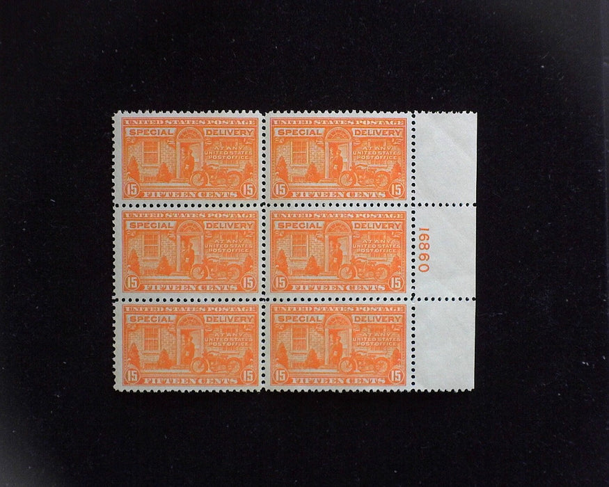 #E13 MNH 15 cent Special Delivery plate block A Beauty Vf/Xf US Stamp