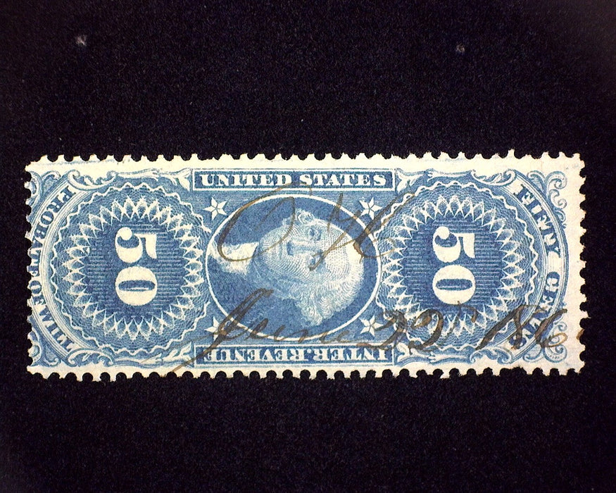 #R62c Used 50 cent Revenue. Fresh horizontal crease. F US Stamp
