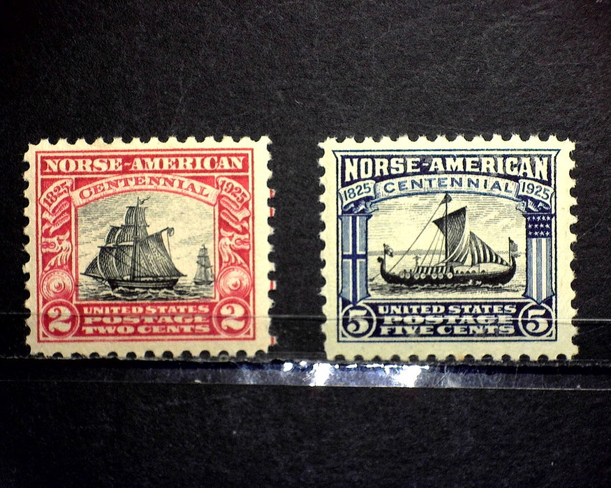 #620, 621 1920 Norse American Mint Vf/Xf NH US Stamp