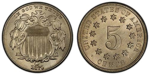 US Shield Nickel Coins