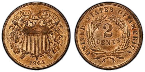 US Two Cent Coins