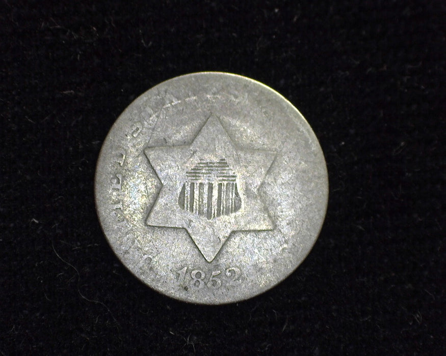1852 Three Cent Silver G - US Coin