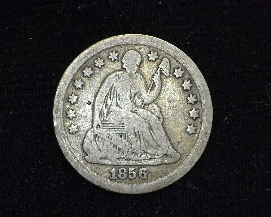 1856 Liberty Seated Half Dime VG - US Coin