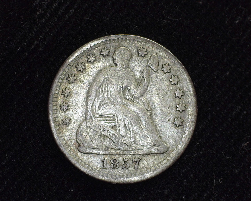 1857 Liberty Seated Half Dime F - US Coin