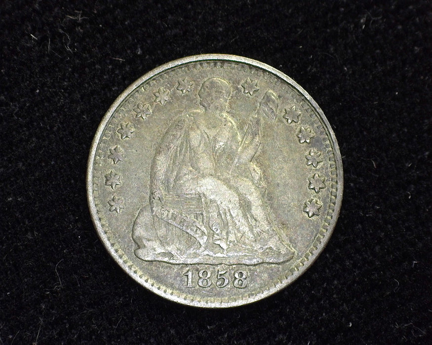 1858 Liberty Seated Half Dime F - US Coin