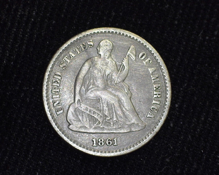 1861 Liberty Seated Half Dime F/VF - US Coin