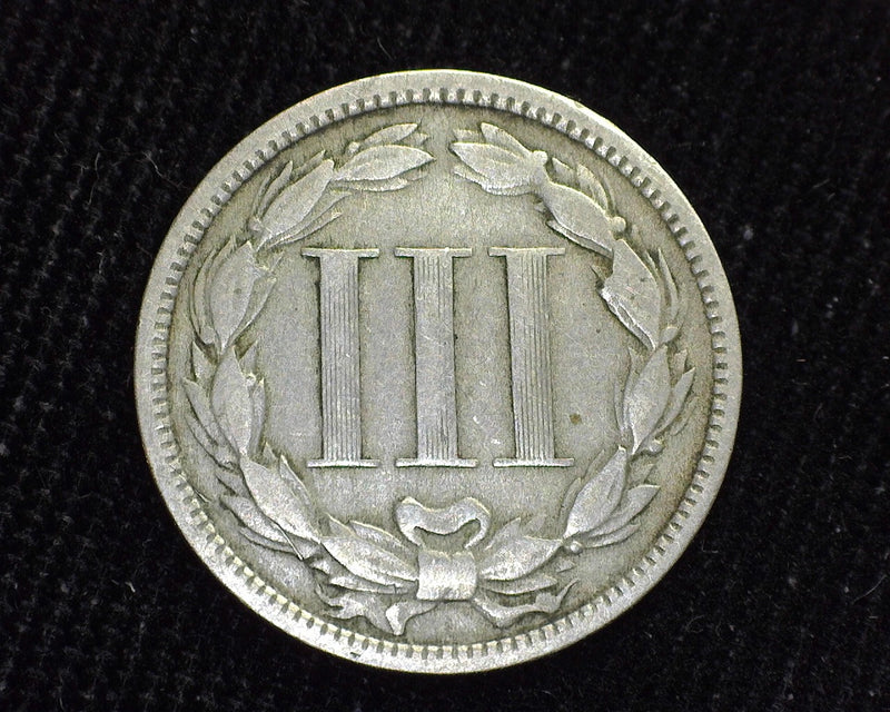 1869 Three Cent Nickel VG - US Coin