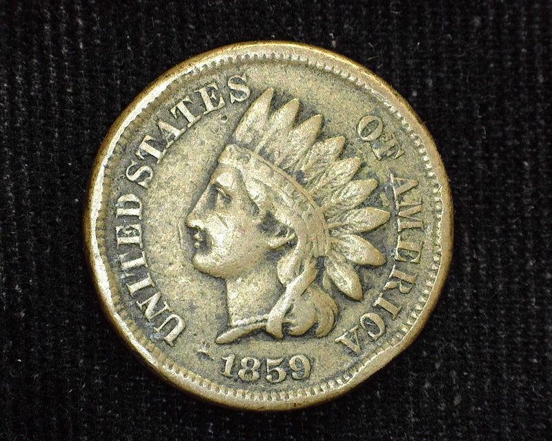 1859 Indian Head Penny/Cent F - US Coin