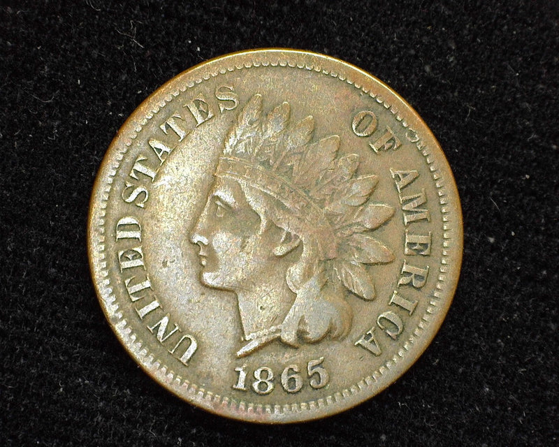 1865 Indian Head Penny/Cent F - US Coin