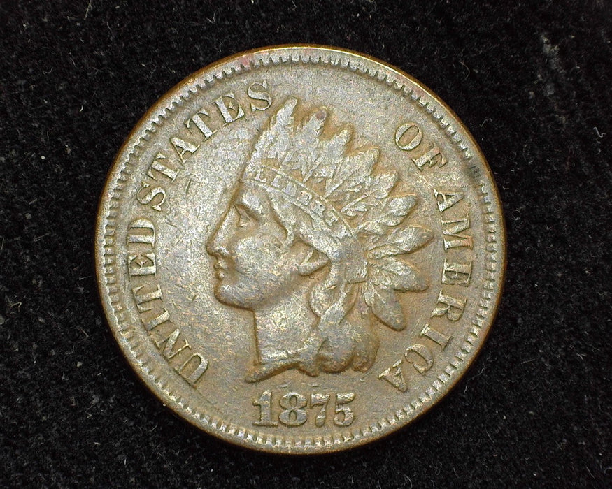 1875 Indian Head Penny/Cent VF - US Coin