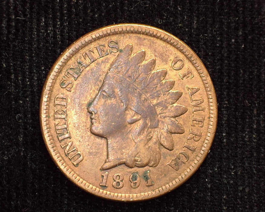 1891 Indian Head Penny/Cent VF - US Coin