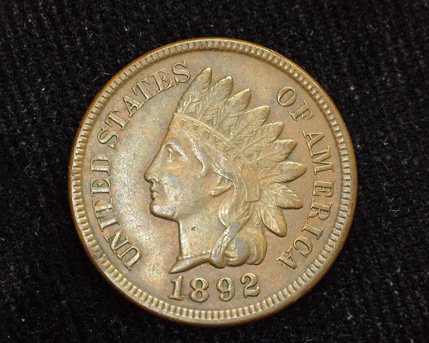 1892 Indian Head Penny/Cent AU - US Coin