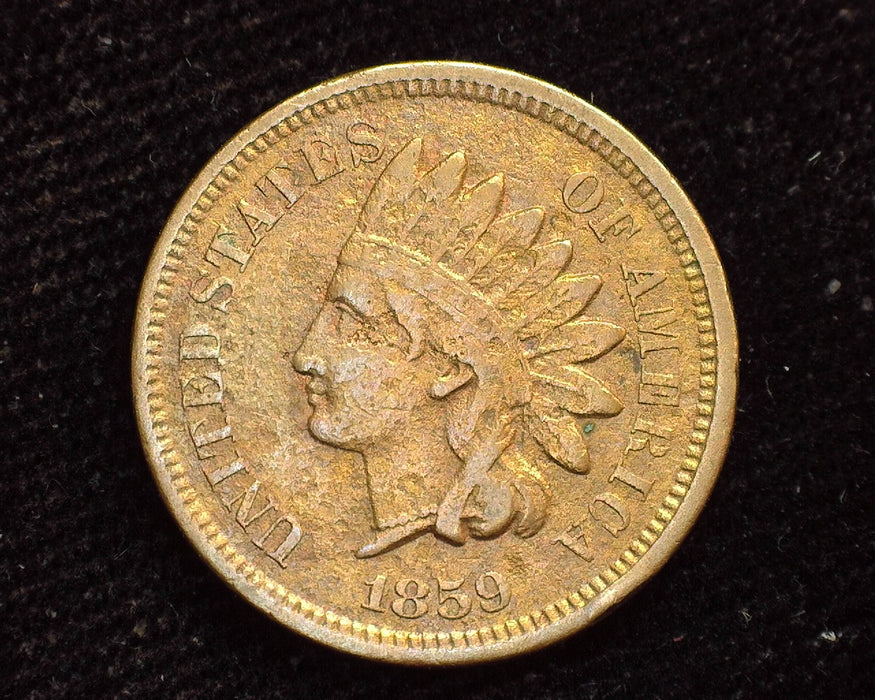 1859 Indian Head Penny/Cent Porosity F - US Coin