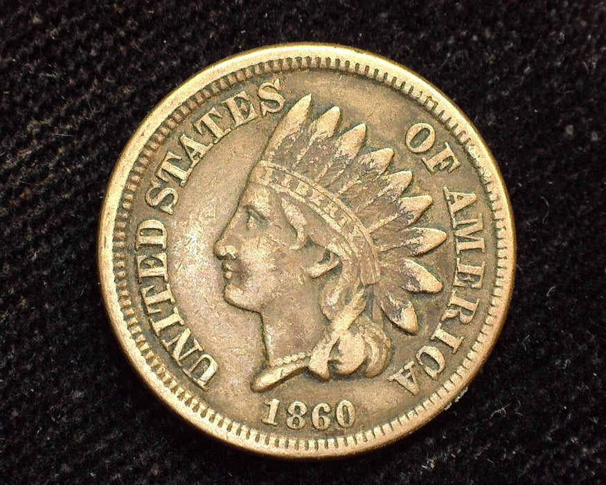 1860 Indian Head Penny/Cent F/VF - US Coin