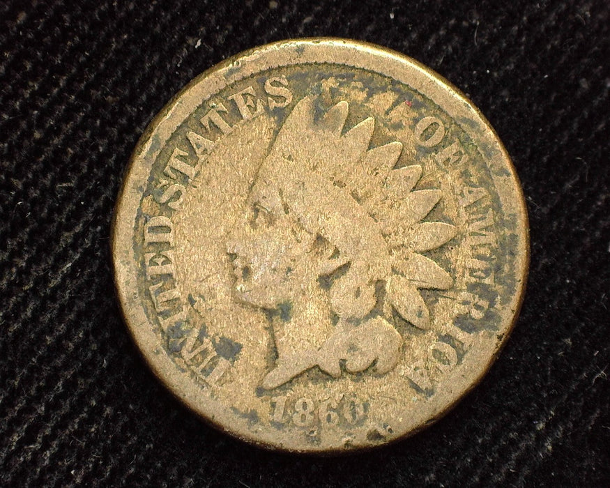 1860 Indian Head Penny/Cent Corrosion G - US Coin