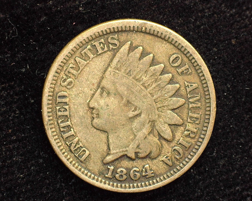 1864 Indian Head Penny/Cent Copper Nickel F - US Coin