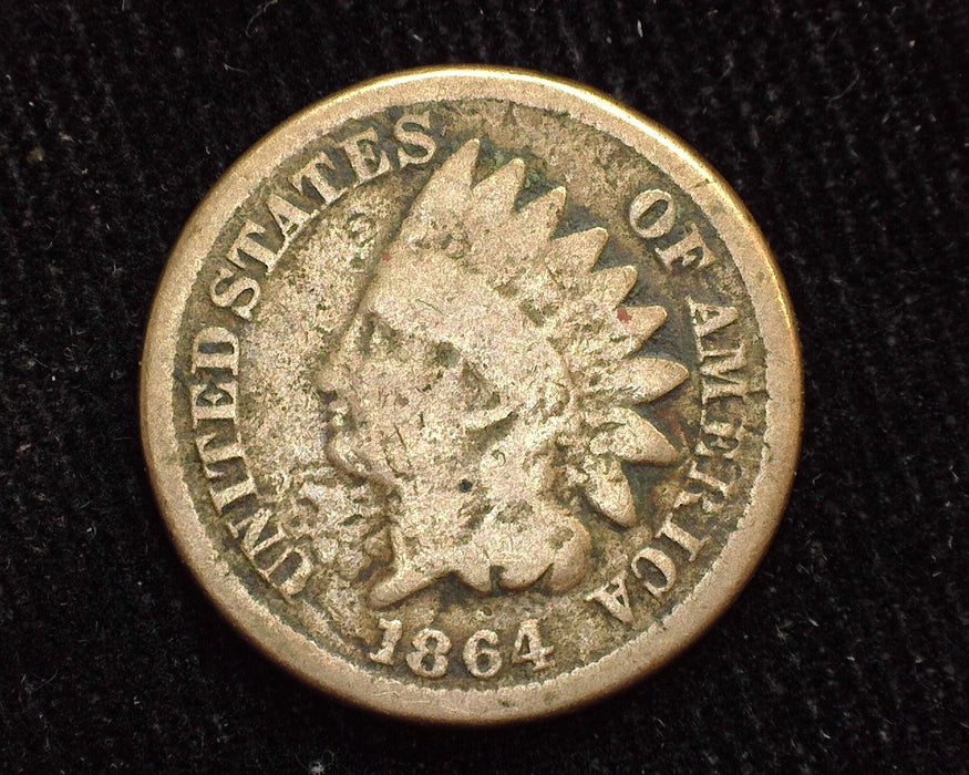 1864 Indian Head Penny/Cent Copper Nickel Corrosion G - US Coin