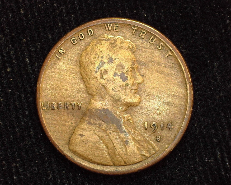 1914 S Lincoln Wheat Cent VG/F - US Coin