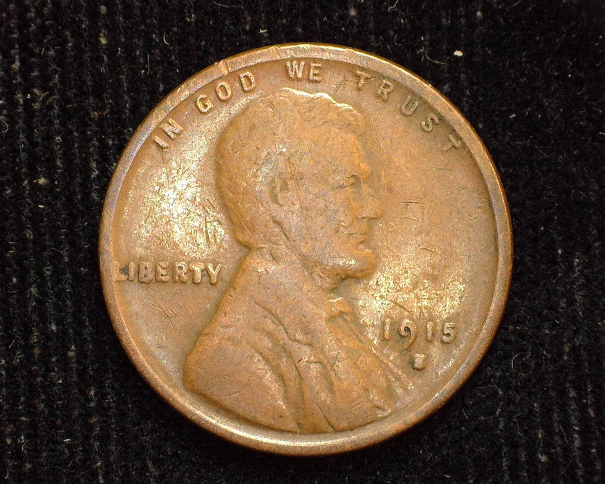 1915 S Lincoln Wheat Cent VG - US Coin