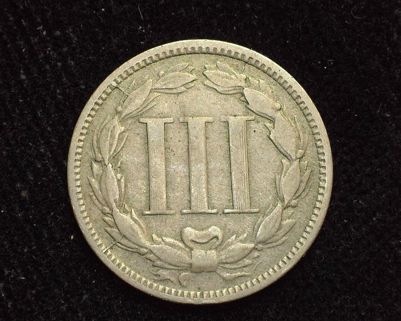 1866 Three Cent Nickel VG - US Coin