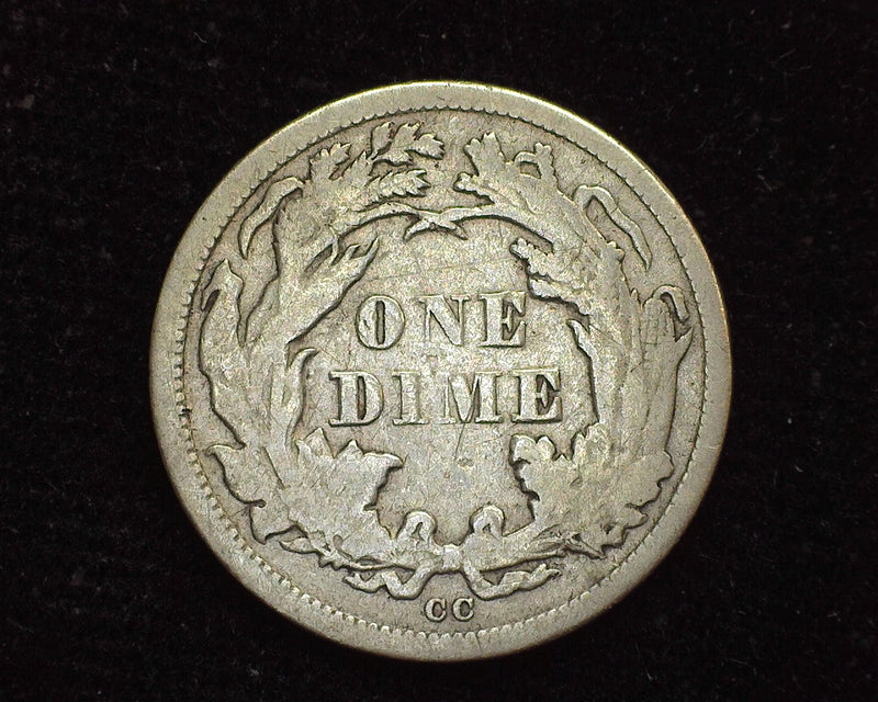 1875 CC Liberty Seated Dime Below Bow VG/F - US Coin