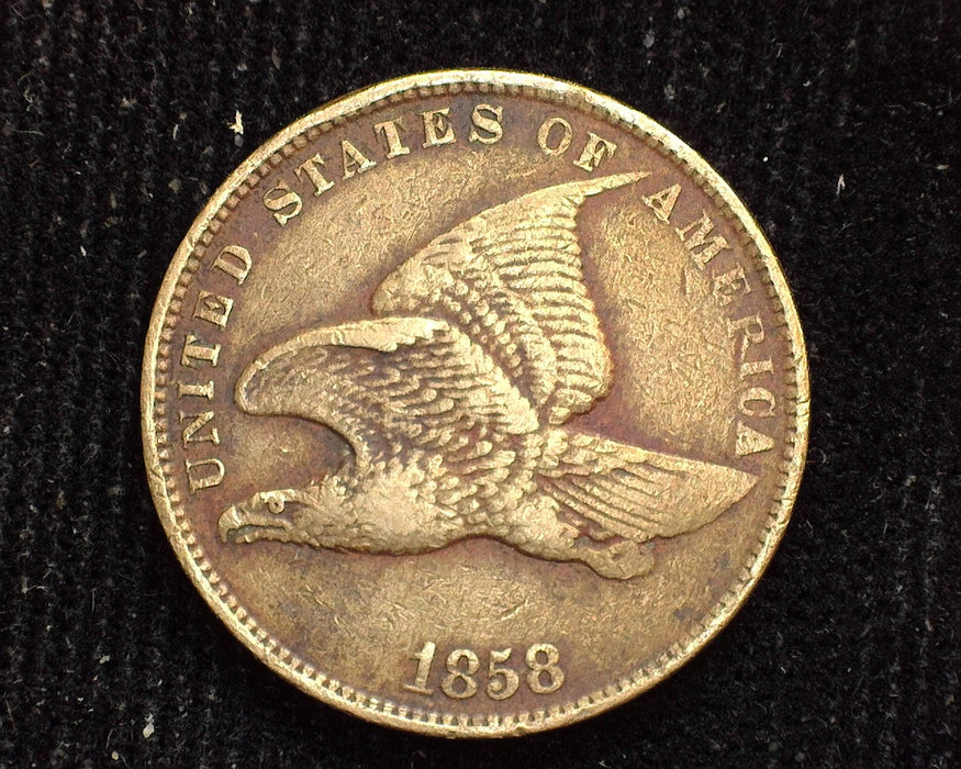 1858 Small letter Flying Eagle Penny/Cent VF - US Coin