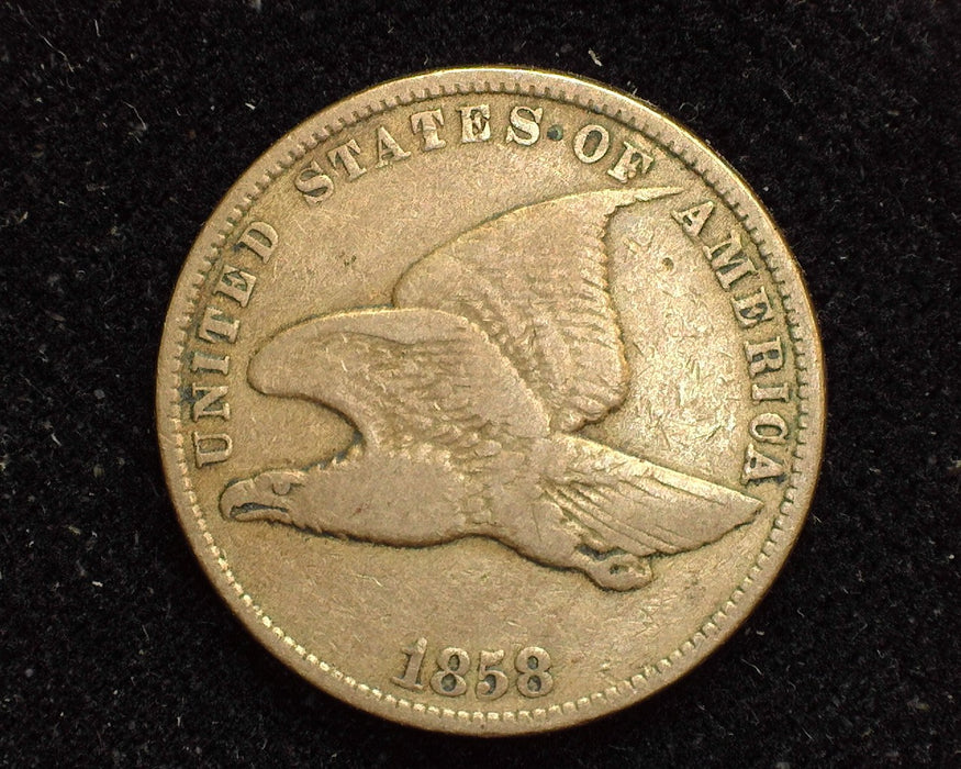 1858 Small letter Flying Eagle Penny/Cent VG/F - US Coin