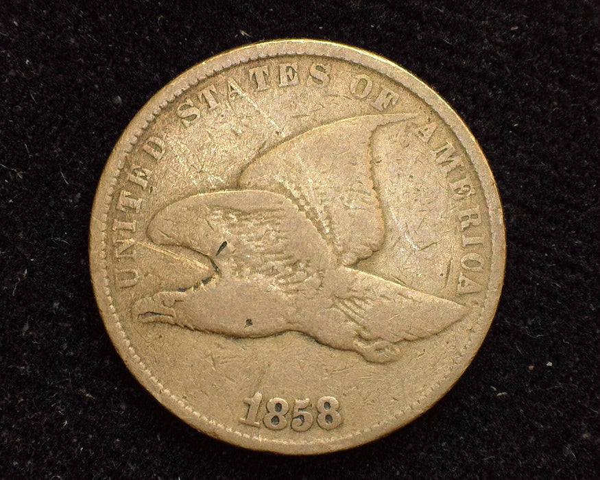 1858 Small letter Flying Eagle Penny/Cent F - US Coin