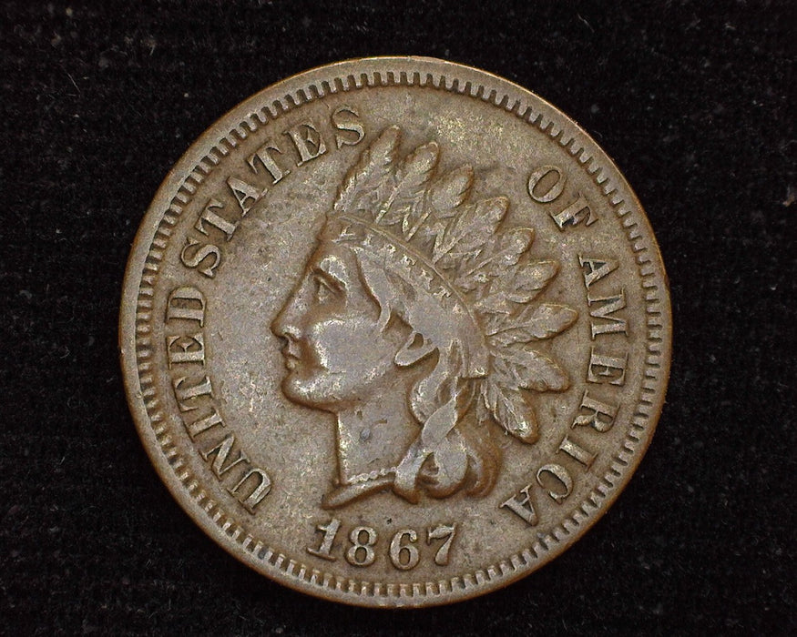 1867 Indian Head Penny/Cent F/VF - US Coin