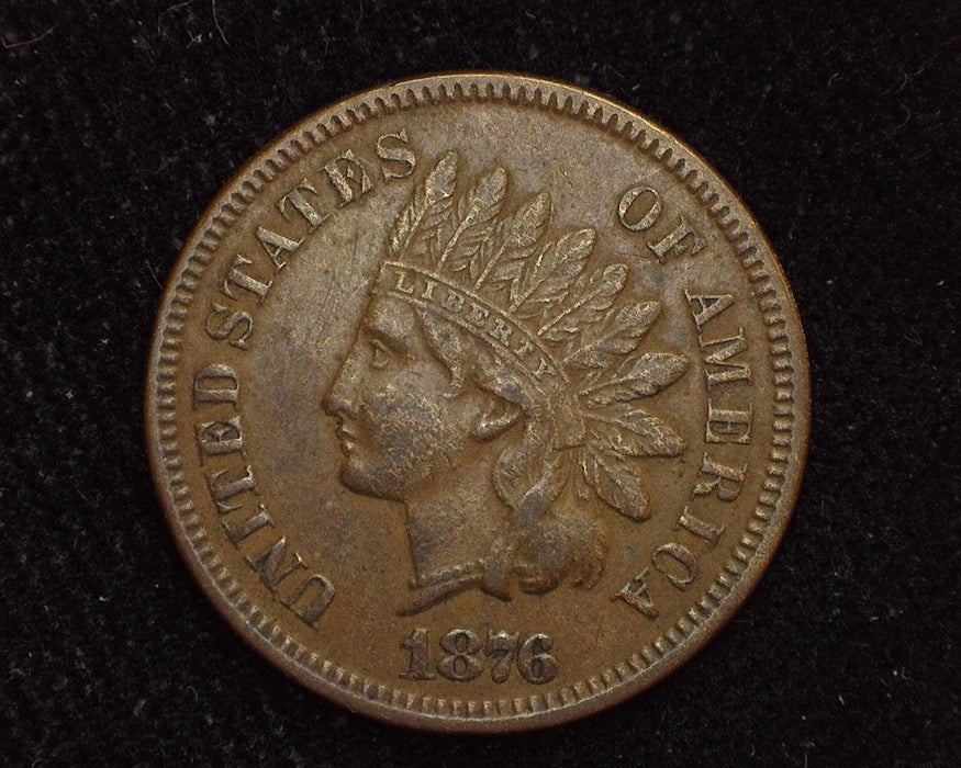 1876 Indian Head Penny/Cent VF+ - US Coin