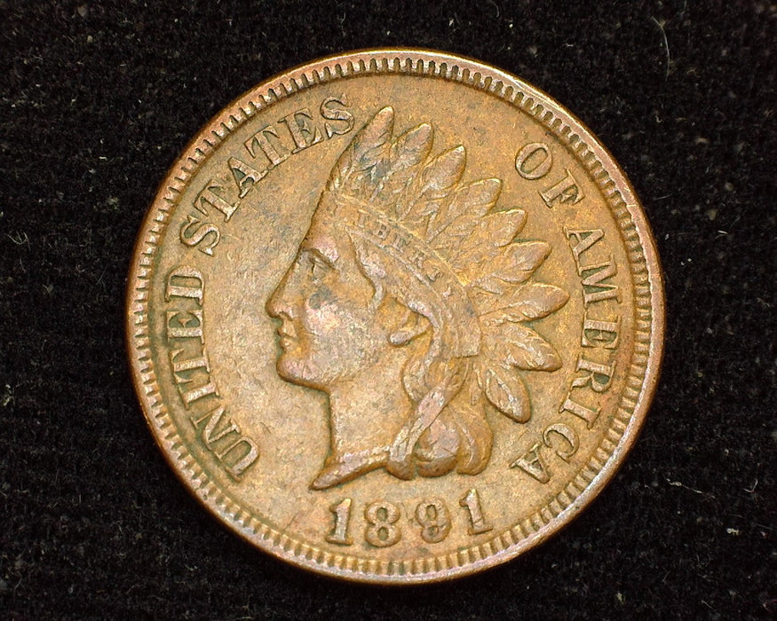 1891 Indian Head Penny/Cent XF MS40 - US Coin