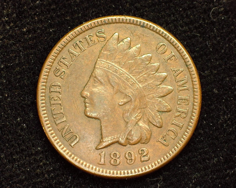 1892 Indian Head Penny/Cent XF - US Coin