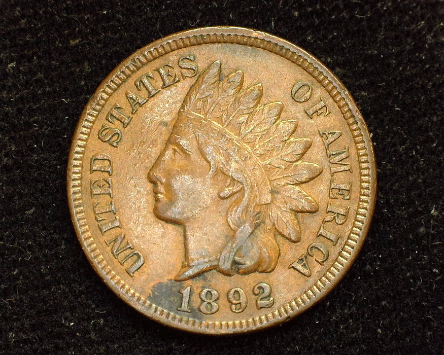 1892 Indian Head Penny/Cent XF - US Coin