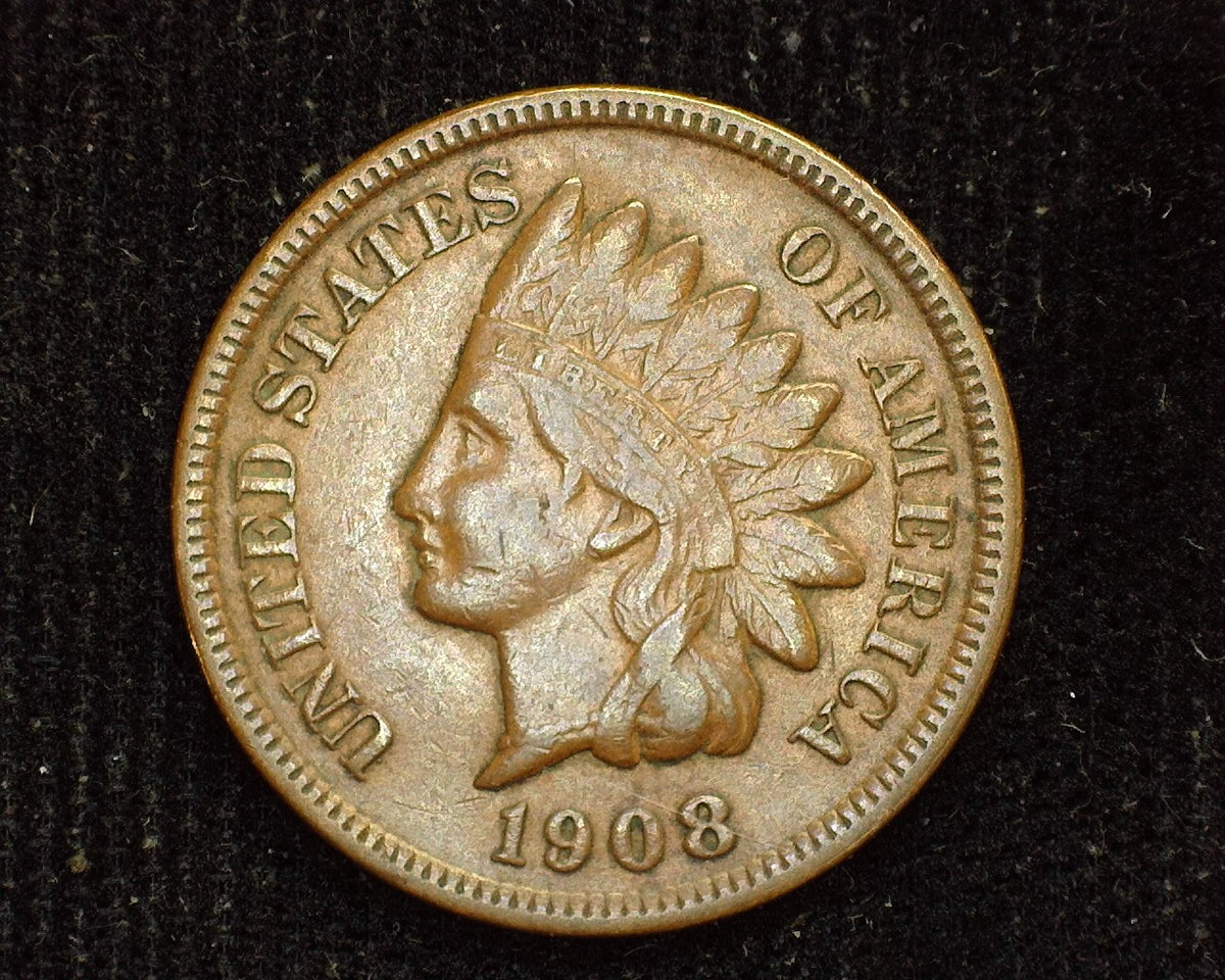 1908 S Indian Head Penny/Cent VF - US Coin — Huntington Stamp