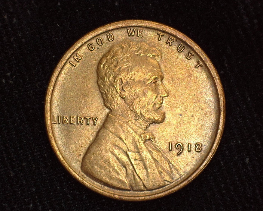 1918 Lincoln Wheat Cent Choice Red Brown BU - US Coin