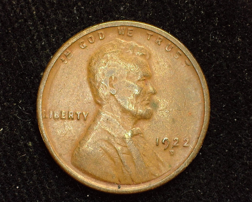 1922 D Lincoln Wheat Cent F/VF - US Coin