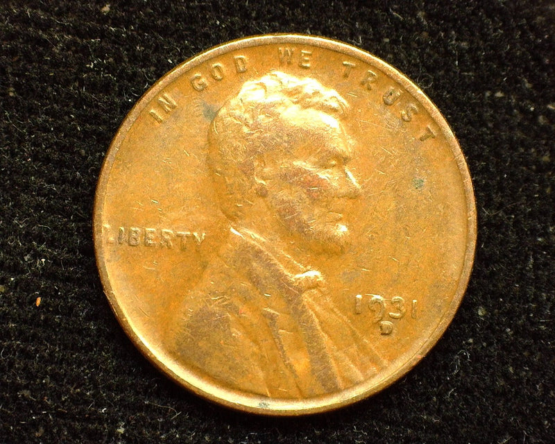 1931 D Lincoln Wheat Cent F/VF - US Coin
