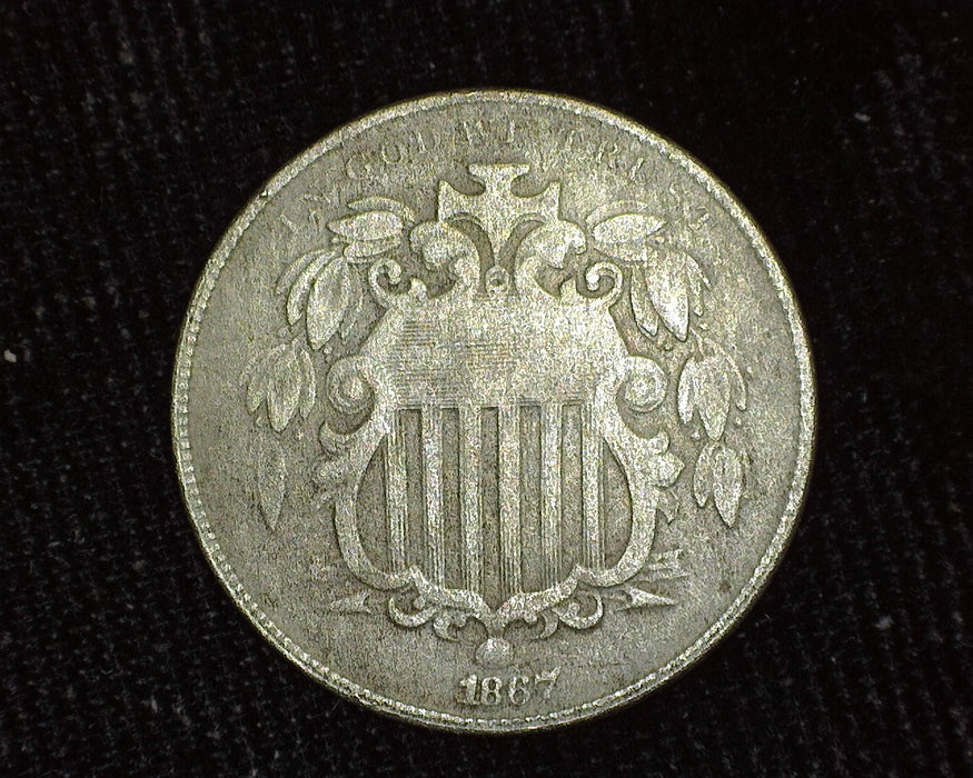 1867 Shield Nickel Porous Surface VG - US Coin