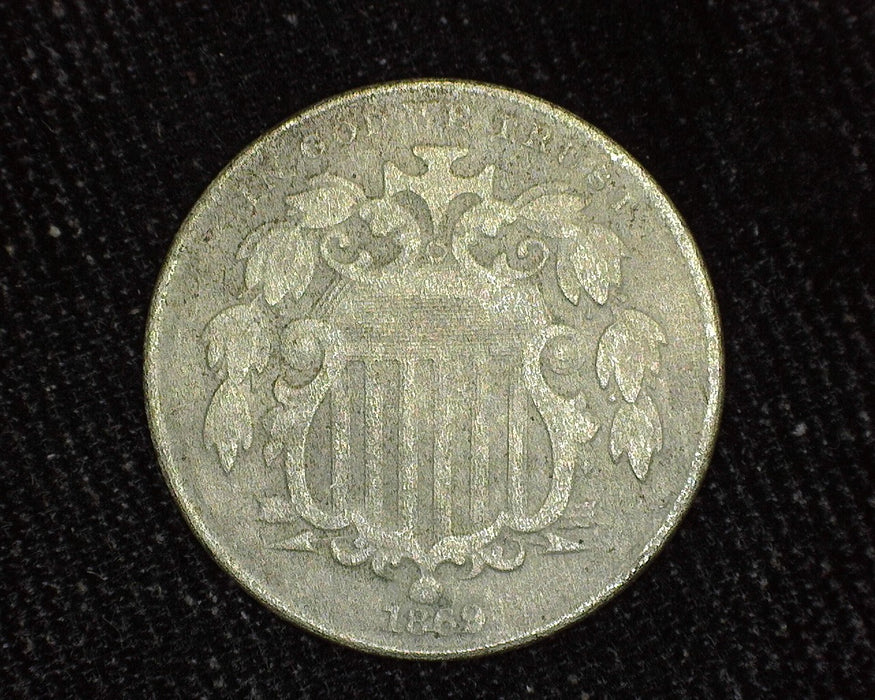1869 Shield Nickel Porous surface F - US Coin