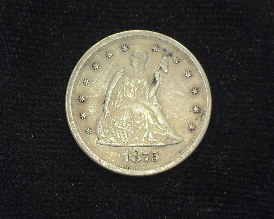 1875 S Liberty Seated Twenty Cents VF - US Coin