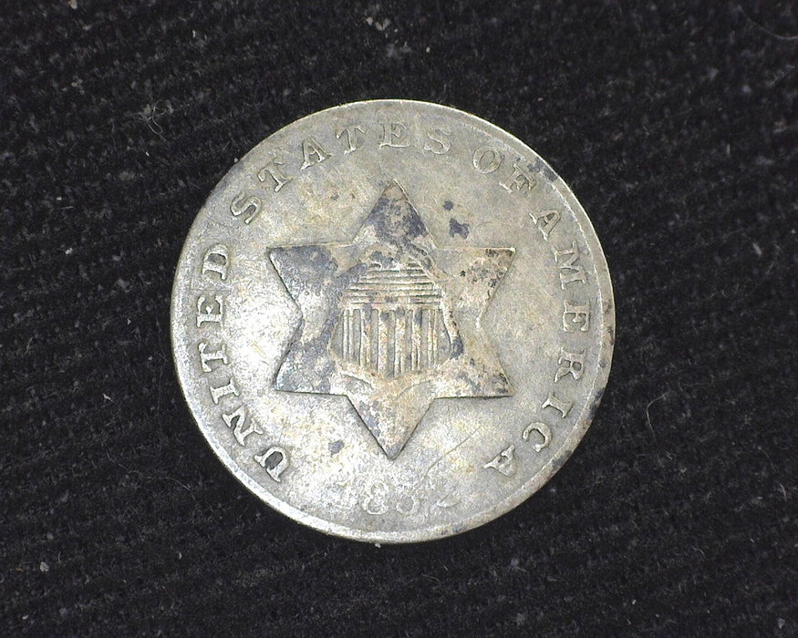 1852 Three Cent Silver VG - US Coin