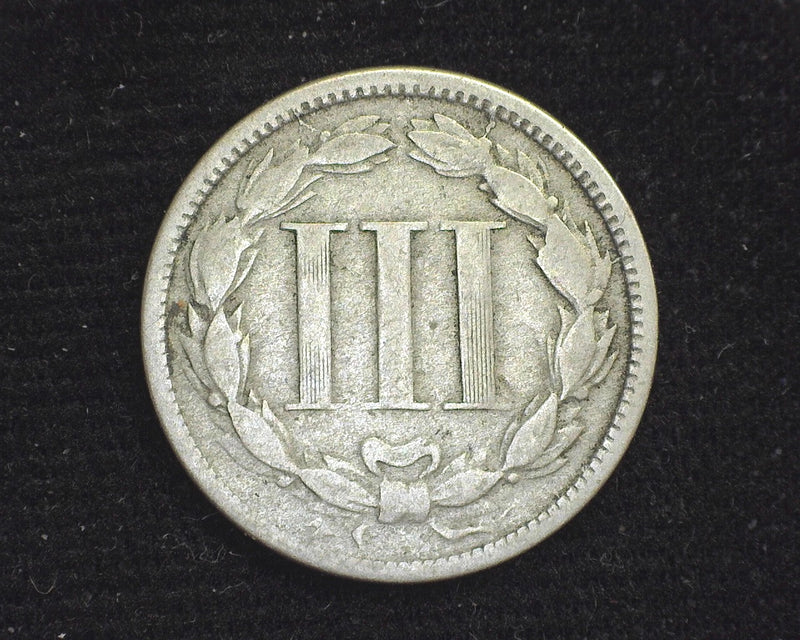 1865 Three Cent Nickel VG - US Coin