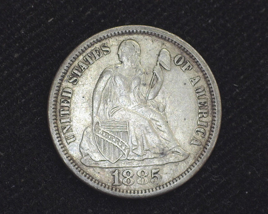 1885 Liberty Seated Dime XF/AU - US Coin