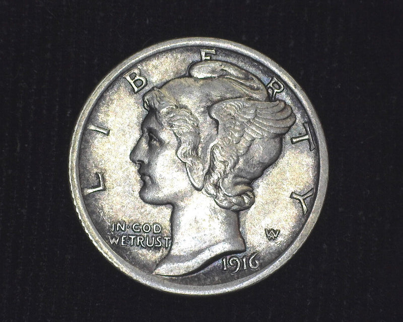 1916 Mercury Dime AU - US Coin