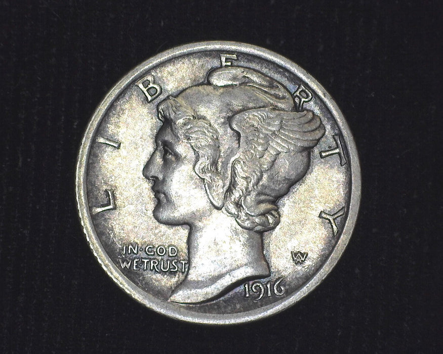 1916 Mercury Dime AU - US Coin