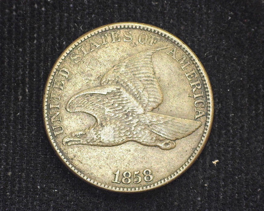 1858 Large letter Flying Eagle Penny/Cent VF/XF - US Coin