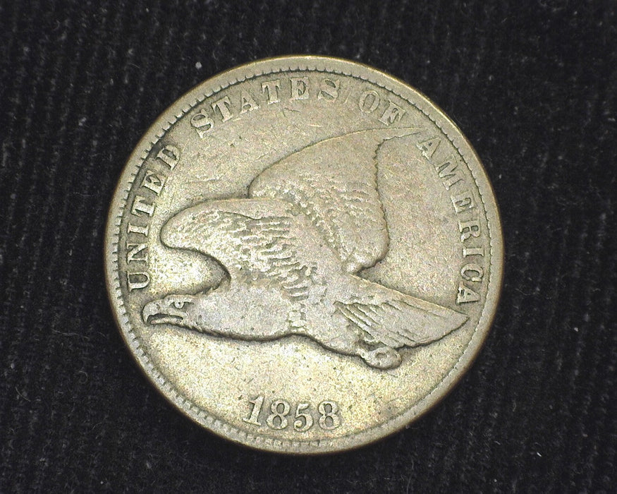 1858 Small letter Flying Eagle Penny/Cent VG - US Coin