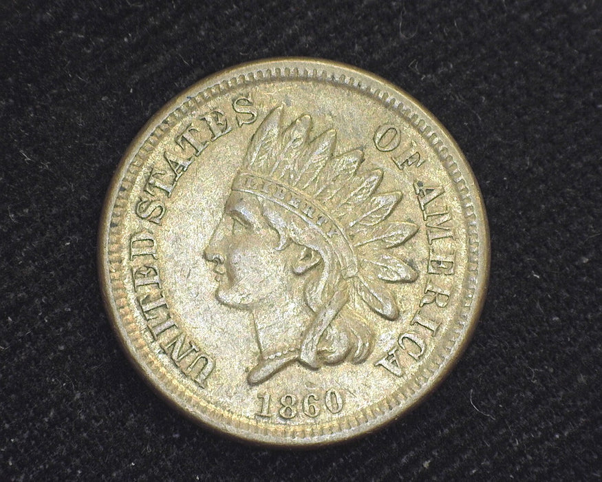 1860 Indian Head Penny/Cent Round bust. XF - US Coin
